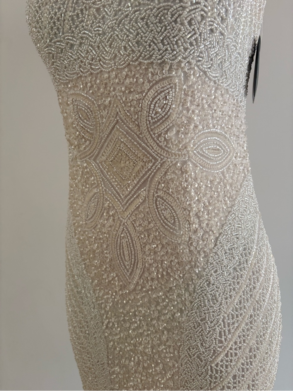 Pearl Beaded White Wedding Gown by Theia - Picture 8 of 11